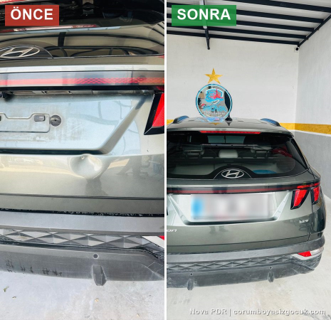 Hyundai Tucson Bagaj Kapağı Göçük Düzeltme – Boyasız Onarım