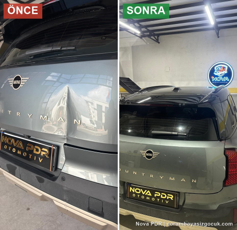 MINI Countryman Bagaj Kapağı Göçük Düzeltme – Boyasız Onarım